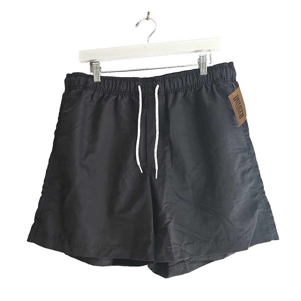 NWT Duluth Trading Co Black Chino Drawstring 7" Hybrid Shorts Men's Size Large